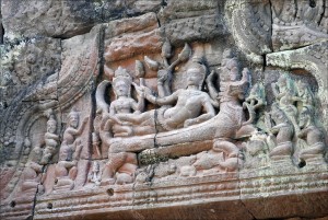 Les temples d'Angkor - Vishnu couché (Preah Khan, Angkor)